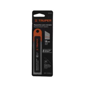 Repuesto de hojas para cutter Truper, afiladas y duraderas, ideales para cortes precisos y seguros.